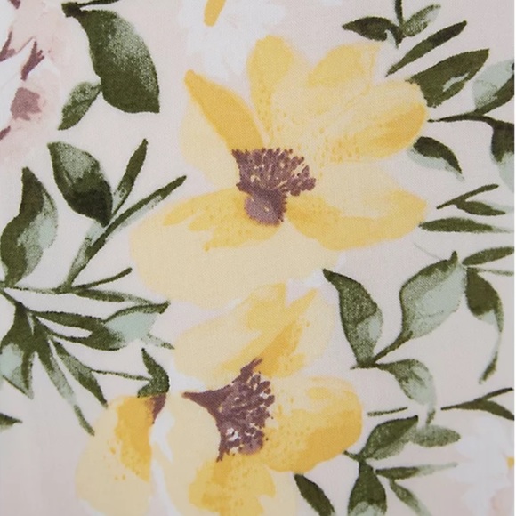 Ivory Floral Challis Midi Dress - Picture 4 of 4